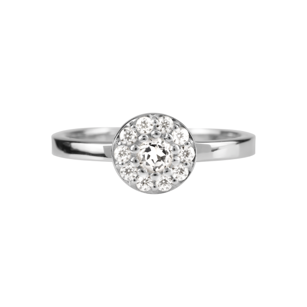 Jacques Lemans SE-R156A56 Damen Ring Gr. 56 Sterlingsilber mit White Topaz